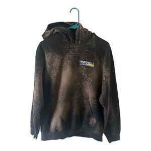 Upcycled Bleach Dyed Gildan Hoodie Marysville Police Officers Graphic Size L